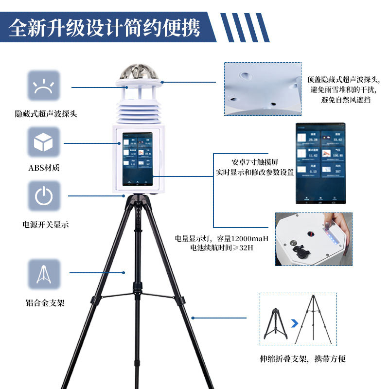 風途便攜式氣象檢測儀，隨身攜帶的“氣象專家”——支架款